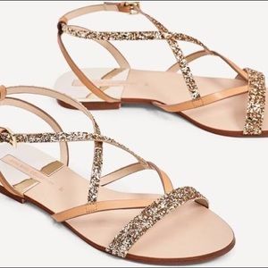 Zara gold sandals